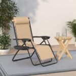 Best Choice Products Set of 2 Adjustable Steel Mesh Zero Gravity Lounge Chair Recliners w/Pillows and Cup Holder Trays - Sand - Image 3