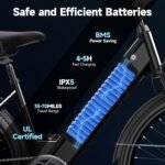 Electric Bike for Adults,1000W Peak Power,Up to 75 Miles 28MPH,26" Electric Mountain Bike with 499Wh Removable Battery,7-Speed,Adjustable Stem and Front Fork Suspension - Image 4