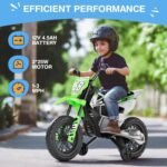 S6 12V Kids Motorcycle, 2x25W Ride on Motorbike, Equipped with Safety Training Wheels, Self-Control Throttle Grip, Bluetooth, Multi Music, Spring Suspension, Idea Present for Little Kids - Image 3