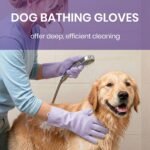 DELOMO Dog Washing Gloves 1 Pair: Soft and Gentle Silicone Pet Grooming Gloves - Bathing Scrubber Brush Mitt Grooming Shedding Fur Removal Massage for Dogs/Cats/Horse, Purple - Image 5