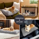 Bedsure Washable Extra Large Dog Bed for Crate, Faux Fur Dog Crate Pad for Large Breed, Plush Soft Comfort Dogs Sleeping Mat, Anti-Slip Pet Kennel Pad, 41" x 29", Grey - Image 7