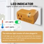 MAXKOSKO 2 PCS Freeze Thermostatically Controlled Outlet，Automatically Turn On Below 38 °F and Off Over 50 °F - Image 5