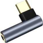 Type C to 3.5mm Sound Adapter Right Angles Type C to 3.5mm Headphone Plugs Dongle Aluminum Adapter for Smartphones Use - Image 5