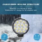 Zmoon 2PCS 4.5 inch 2800LM Round LED Offroad Lights with Spot & Flood Beam, Waterproof Round LED Light Bar for SUV Truck ATV Off Road Fog Driving Lights - Image 4