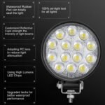 Zmoon 2PCS 4.5 inch 2800LM Round LED Offroad Lights with Spot & Flood Beam, Waterproof Round LED Light Bar for SUV Truck ATV Off Road Fog Driving Lights - Image 5