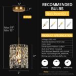 Modern K9 Crystal Pendant Lights Kitchen Island Set of 3,Gold Chandeliers for Dining Room Light Fixtures Over Table,Hanging Chandelier for Kitchen Island Entryway Bathroom BedHead Bedroom - Image 5