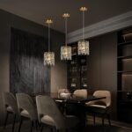 Modern K9 Crystal Pendant Lights Kitchen Island Set of 3,Gold Chandeliers for Dining Room Light Fixtures Over Table,Hanging Chandelier for Kitchen Island Entryway Bathroom BedHead Bedroom - Image 6