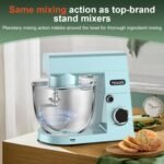 HOWORK Stand Mixer,10+p Speeds With 5.5QT Stainless Steel Bowl,Dough Hook, Wire Whip & Beater,for Most Home Cooks,Blue - Image 6