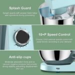 HOWORK Stand Mixer,10+p Speeds With 5.5QT Stainless Steel Bowl,Dough Hook, Wire Whip & Beater,for Most Home Cooks,Blue - Image 8