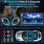 Double Din Car Stereo with Dash Cam - Voice Control Carplay, Android Auto, Steering Wheel Controls, 7" HD Touchscreen, Backup Camera, Bluetooth, Mirror Link, Subw, USB/TF/AUX, AM/FM Radio Receiver - Image 4