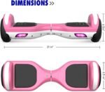 UNI-SUN 6.5" Hoverboard for Kids, Two Wheel Self Balancing Electric Scooter, Hoverboard with LED Lights for Adults, Pink Gray Hover Board - Image 3