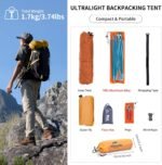Naturehike Cloud-Up 1 Person Tent, Lightweight Backpacking Tents for One Man, Waterproof Ultralight One Person Tent for Camping Hiking Backpacking - Image 8