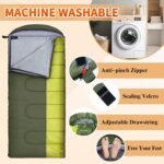XL 10 Degree Sleeping Bags Waterproof for Adults 350GSM Machine Washable with Compression Sack for 3-4 Season Camping Outdoor - Image 7