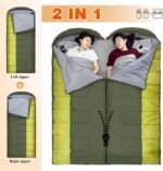 XL 10 Degree Sleeping Bags Waterproof for Adults 350GSM Machine Washable with Compression Sack for 3-4 Season Camping Outdoor - Image 8