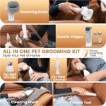 Dog Grooming Vacuum and Kit, Clipper Nail Trimmer Grinder, 2.5L Dust Cup 7 Grooming Tools 11000Pa Pet Vacuum for Shedding Grooming, Dog Hair Vacuum, Home Cleaning, PG50 Plus - Image 3
