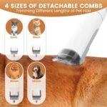 Dog Grooming Vacuum and Kit, Clipper Nail Trimmer Grinder, 2.5L Dust Cup 7 Grooming Tools 11000Pa Pet Vacuum for Shedding Grooming, Dog Hair Vacuum, Home Cleaning, PG50 Plus - Image 6