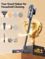 450W 45Kpa Cordless Vacuum Cleaner, Powerful Lightweight Stick Vacuum with LED Headlights & Brushless Motor & 45 Minutes Runtime, Household Vacuum Cleaners for Home Pet Hair Carpet Hardwood - Image 5