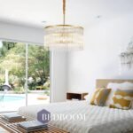 20.47" Round Glass Chandeliers Dining Room Gold Modern Glass Chandelier 8-Lights for Living Room Kitchen Island Entryway Foyer Stairway UL Listed Drum Light Fixture with Crystals - Image 8