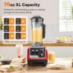 Blenders for Kitchen Powerful 1800 Watt Motor Smoothie Blender 70 Oz Large Capacity and BPA-Free Containers with To Go Cup, Countertop Blender for Smoothies, Ice Crushing & Frozen Drinks - Image 3
