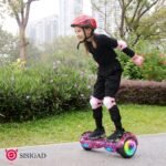 SISIGAD Hoverboard with Seat Attachment, 6.5'' Self Balancing Hoverboards Go Kart with Bluetooth and LED Lights, Star Purple Scooter with Seat Attachment Combo - Image 4