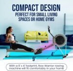 Air Rowing Machine | Foldable Gym-Quality Rower Machine for Home Gym | 10- Damper Levels Cardio for Full-Body Workout | for Home Use with LED-Monitor - Image 3