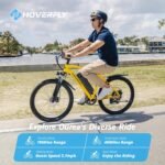 HOVERFLY OUREA 26" Electric Bike for Adults, 750W Peak Motor Mountain Ebike, 20MPH Up to 40 Miles, UL2849 Certified, 7-Speed, Removable Battery, Shock Absorber, Fat Tire Commuter E-Bike - Image 4
