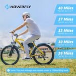 HOVERFLY OUREA 26" Electric Bike for Adults, 750W Peak Motor Mountain Ebike, 20MPH Up to 40 Miles, UL2849 Certified, 7-Speed, Removable Battery, Shock Absorber, Fat Tire Commuter E-Bike - Image 5