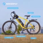 HOVERFLY OUREA 26" Electric Bike for Adults, 750W Peak Motor Mountain Ebike, 20MPH Up to 40 Miles, UL2849 Certified, 7-Speed, Removable Battery, Shock Absorber, Fat Tire Commuter E-Bike - Image 8