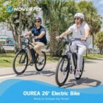 HOVERFLY OUREA 26" Electric Bike for Adults, 750W Peak Motor Mountain Ebike, 20MPH Up to 40 Miles, UL2849 Certified, 7-Speed, Removable Battery, Shock Absorber, Fat Tire Commuter E-Bike - Image 9