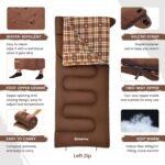 KingCamp Sleeping Bag for Adults, Cold Weather & Warm XL Big and Tall Flannel Sleeping Bags with Compression Sack Portable Waterproof Essentials Gear Accessories for Outdoor Camping - Image 4
