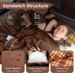 KingCamp Sleeping Bag for Adults, Cold Weather & Warm XL Big and Tall Flannel Sleeping Bags with Compression Sack Portable Waterproof Essentials Gear Accessories for Outdoor Camping - Image 5