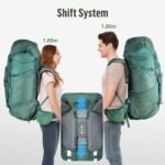 Night Cat Internal-frame Hiking Backpack: 100L Large Camping Backpack for Men Women Traveling Waterproof Rain Cover Green - Image 4