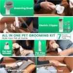 Dog Grooming Vacuum, Pet Grooming Kit with Clipper Nail Trimmer Grinder, 2.5L Dust Cup 7 Grooming Tools 11000Pa Dog Hair Vacuum for Shedding Grooming, Home Cleaning, PG50 Plus - Image 3