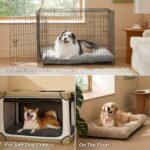 Bedsure Washable XL Dog Bed for Crate for Extra Large Dogs, Comfort Fluffy Plush Pet Pillow Bed Kennel Pad with Non-Slip Bottom, Machine Washable Pet Sleeping Mat, 41"x27", Gray - Image 6