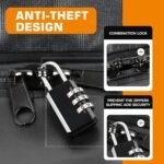 Kingfun Rooftop Cargo Carrier - Waterproof 15 Cubic Feet Car Roof Bag for All Vechicles with/Without Racks, Includes Anti-Slip Mat, 8 Reinforced Straps, 6 Door Hooks, Luggage Lock - Image 6