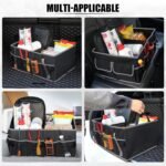 UYYE Auto Trunk Organizer,Compartments Collapsible Durable for Cargo Storage, Interior Accessories with Adjustable Securing Straps and Non-Slip Bottom for Car - Image 5