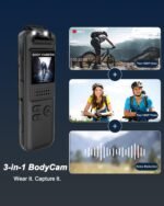 Body Camera, Mini Sports Camera with 64GB TF Card, 1080P HD Body Cam, 180° Rotatable Lens, Small Action Video Camcorder with Magnetic Back Clip & Bike Mount, POV Cam for Bike, Outdoor Use - Image 3