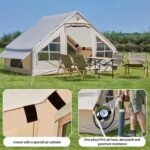 Inflatable Tents for Camping with Stove Jack, 4/6/8 Person Easy Setup Blow Up Tents for 4 Seasons Waterproof Inflatable Hot Tent, Air Glamping Tent - Image 5