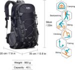 Diamond Candy Waterproof Hiking Backpack for Men and Women, Lightweight Day Pack for Travel Camping - Image 4