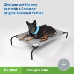 Coolaroo Original Elevated Dog Bed - Breathable Off-The-Ground Pet Bed with Cooling Fabric, Joint Relief & Moisture-Resistant Fabric, 100% Recyclable, Easy Clean, Grey, Medium - Image 3