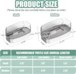 Escape-Proof 3 Gallon Turtle Tank Kit for Hatchlings - Compact Acrylic Aquarium with Basking Platform & Filter, Multi-Zone Desktop Habitat, Easy Clean - Image 3