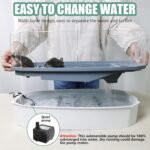 Escape-Proof 3 Gallon Turtle Tank Kit for Hatchlings - Compact Acrylic Aquarium with Basking Platform & Filter, Multi-Zone Desktop Habitat, Easy Clean - Image 7