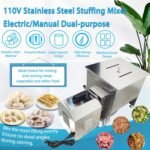 40L Meat Mixer & Blender, 550W Stainless Steel Stuffing Mixer, with Forward & Reverse Rotation, Electric/Manual Food Processor For Home & Commercial Use in Processing Sausages Dumplings - Image 3