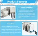 40L Meat Mixer & Blender, 550W Stainless Steel Stuffing Mixer, with Forward & Reverse Rotation, Electric/Manual Food Processor For Home & Commercial Use in Processing Sausages Dumplings - Image 5