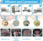 40L Meat Mixer & Blender, 550W Stainless Steel Stuffing Mixer, with Forward & Reverse Rotation, Electric/Manual Food Processor For Home & Commercial Use in Processing Sausages Dumplings - Image 9