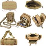 6 Pack Tactical Molle Car Seat Back Organizer - Tactical Vehicle Panel Organizer with 5 Detachable Molle Pouch,US Flag Patch and Keychain,Great Trunk Accessories for Man - Image 7