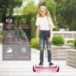 self balance scooter,Self-Balancing self balance scooter with LED Lights for Kids Ages 6-12 - Image 3