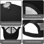 Leather Patch Trucker Hat-Adjustable Baseball Caps,Snap Back Trucker Cap Gift for Men Women Accessory - Image 4
