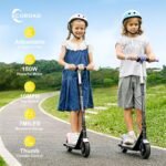 ECOROAD Kids Electric Scooter,200W Motor & 9 Miles Range,Up to 12 MPH,Dual Brake System,Bluetooth Music & Foldable & Adjustable Height for Kids Ages 6-12 - Image 3