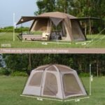 Vidalido 4-6 Person Camping Tent with 3 Door 2 Room Large Family Cabin Tents, Double Layer Waterproof Portable Glamping Tent, Big Tents for Outdoor Camping Hiking and Backpacking - Image 3